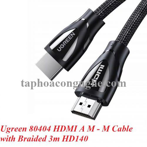 Ugreen 80404 3M 2.1 8K 60Hz 48Gbps 4k 120 hz màu đen Cáp HDMI 2.1 độ phân giải siêu Cao HD140 30080404
